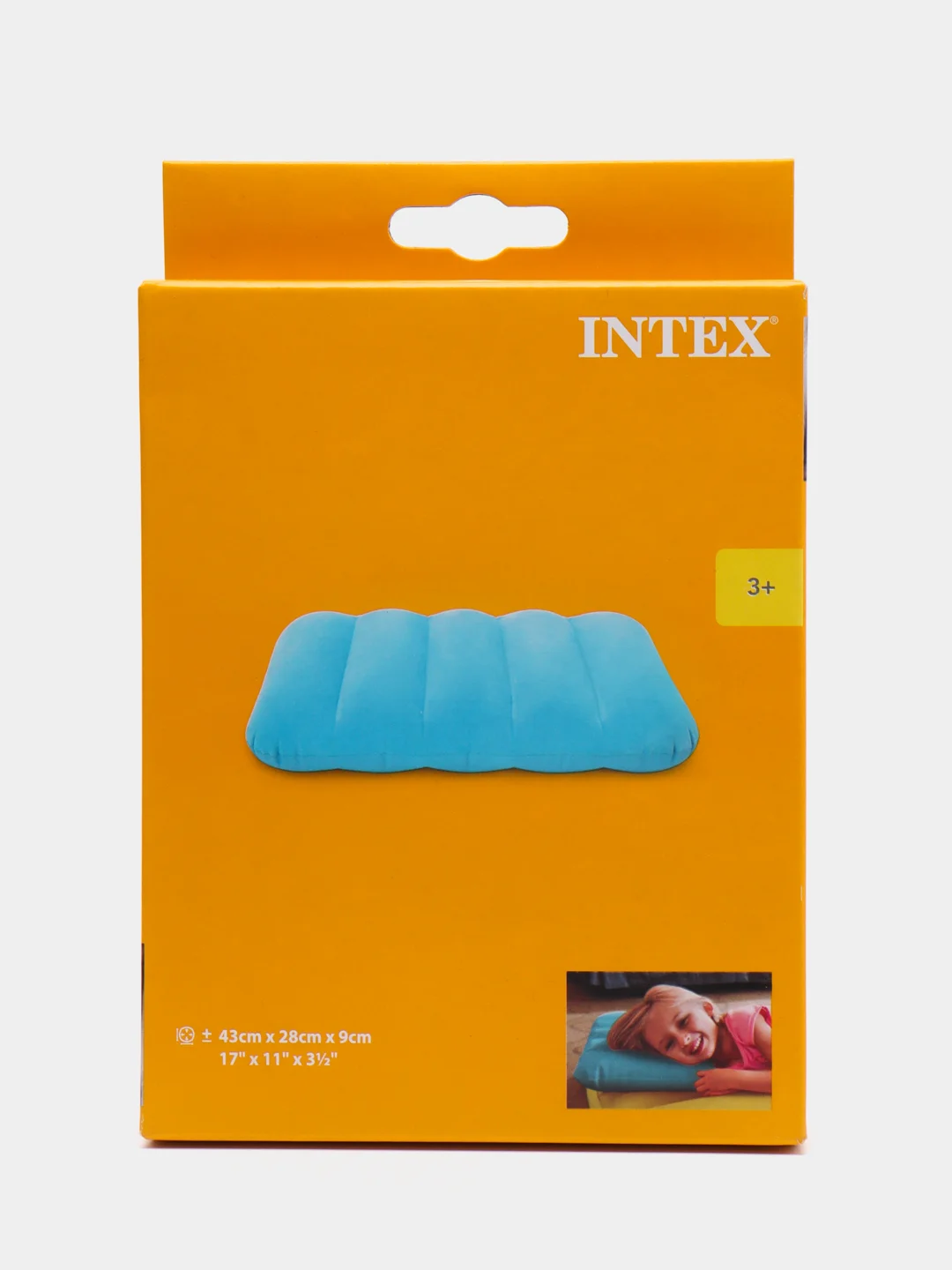 Голубой надувная подушка Intex, для плавания