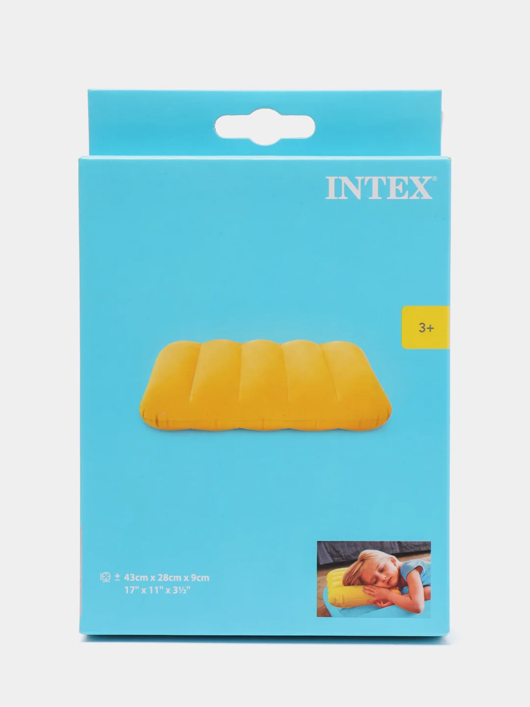 Желтый надувная подушка Intex, для плавания