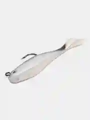 Серый силиконовая приманка с крючком, 8 см, 10 г