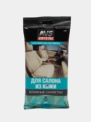 Влажные салфетки для салона из кожи AVS, 25 штук