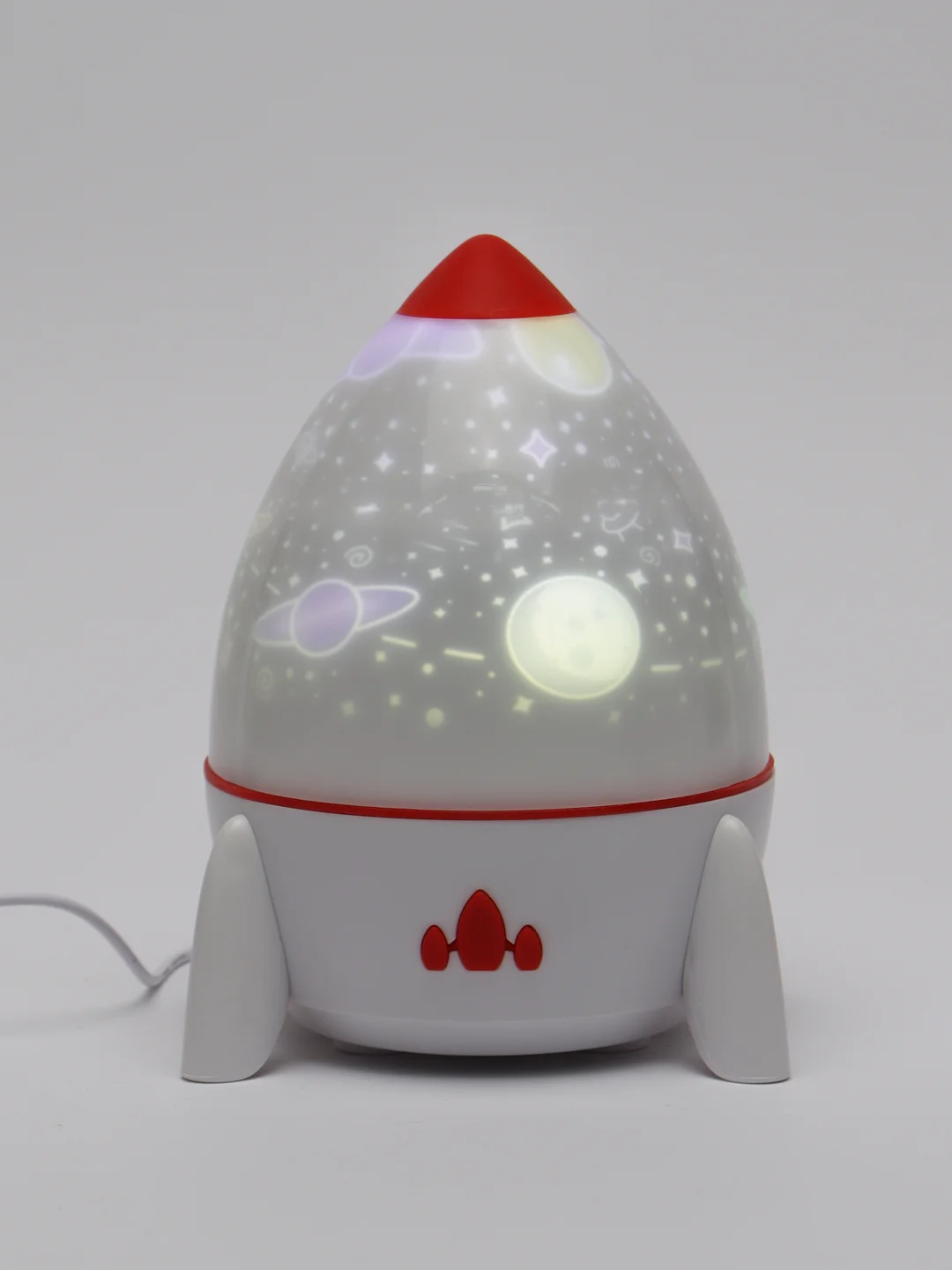 Белый ночник-ракета Small Rocket Projection Lamp