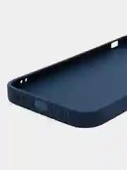 Синий чехол для iPhone 11, силиконовый, со стеклянной панелью