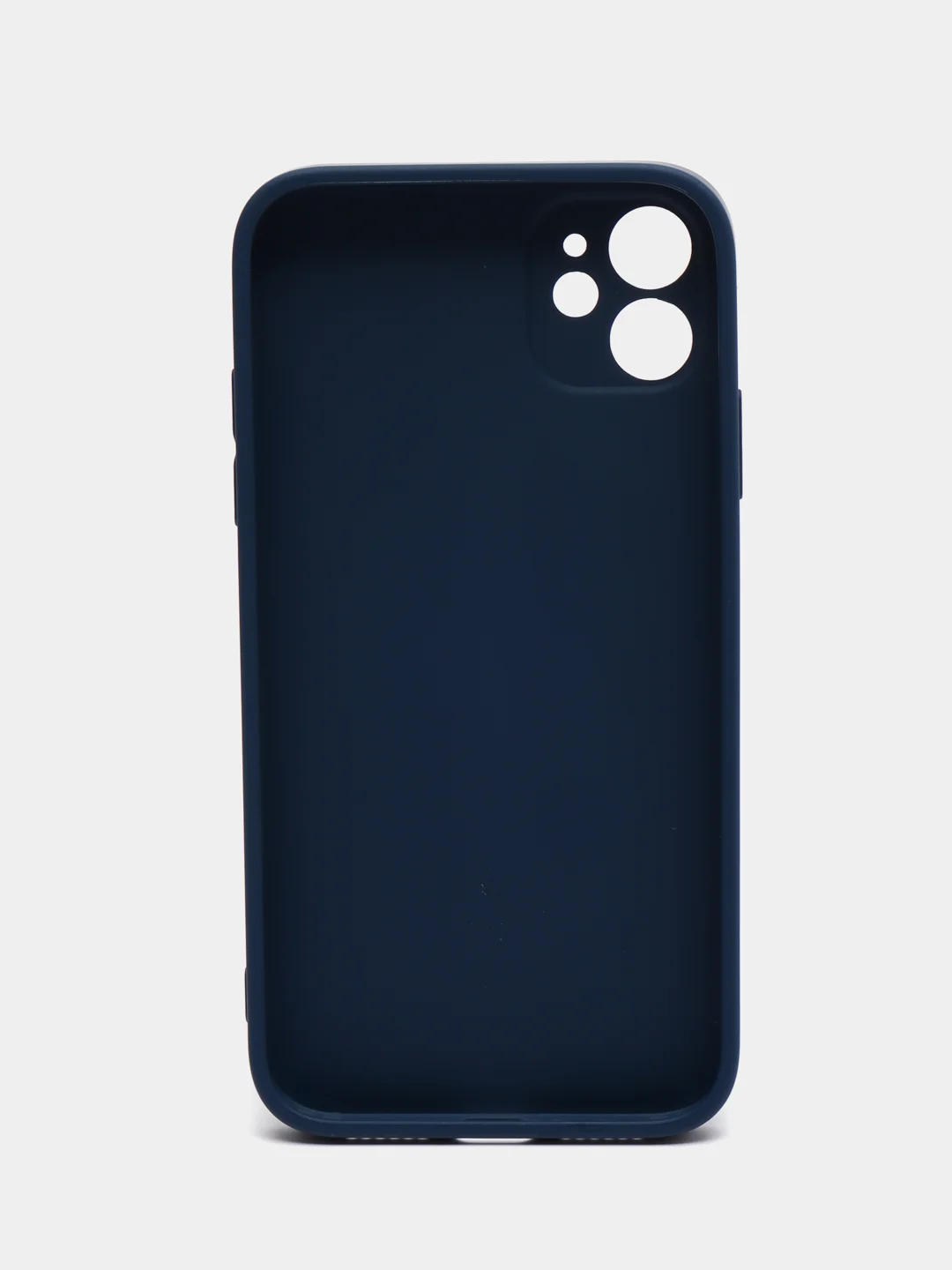 Синий чехол для iPhone 11, силиконовый, со стеклянной панелью