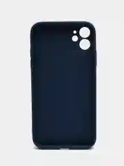 Синий чехол для iPhone 11, силиконовый, со стеклянной панелью