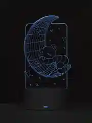 Ночник 3D 7 цветов,мишка на месяце, светильник 3D настольный, светодиодный