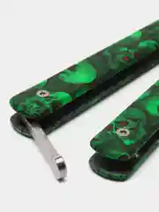 Зеленый нож бабочка тренировочная, балисонг, красивый складной нож