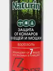 Спрей-аэрозоль защита от комаров, клещей, мошек, 165 мл, СУПЕР СИЛА, репеллент