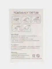 Красный переводная татуировка, 12*8 см