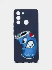 Синий меланж чехол силиконовый с принтом для Tecno POP 5 LTE
