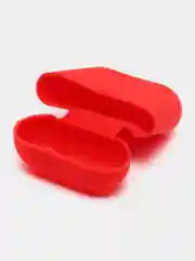 Красный чехол на Apple Airpods 1,2 Silicon Case для надежной защиты,яркий аксессуар