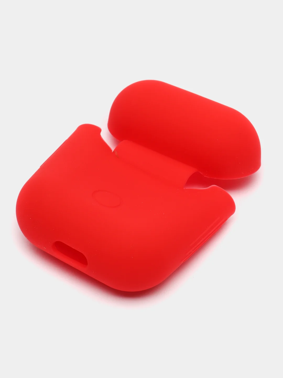 Красный чехол на Apple Airpods 1,2 Silicon Case для надежной защиты,яркий аксессуар