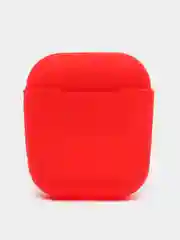 Красный чехол на Apple Airpods 1,2 Silicon Case для надежной защиты,яркий аксессуар