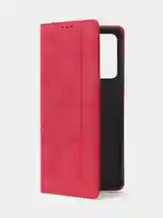Красный чехол-книжка для Redmi Note 12 Pro 5G / Redmi Note 12 Pro Plus 5G из нубука Super Creative
