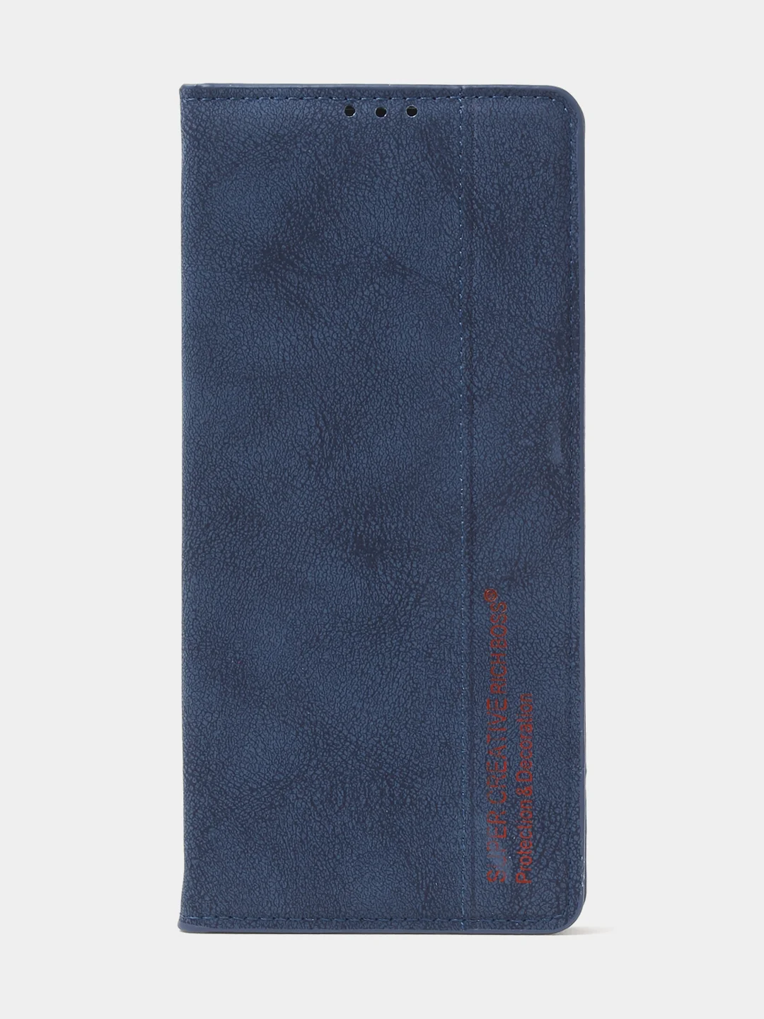 Синий чехол-книжка для Redmi Note 12 Pro 5G / Redmi Note 12 Pro Plus 5G из нубука Super Creative