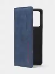Синий чехол-книжка для Redmi Note 12 Pro 5G / Redmi Note 12 Pro Plus 5G из нубука Super Creative