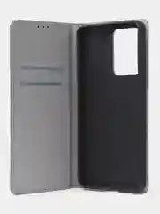 Тёмно-серый чехол-книжка для Redmi Note 12 Pro 5G / Redmi Note 12 Pro Plus 5G из нубука Super Creative