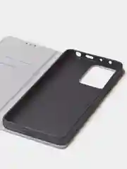 Тёмно-серый чехол-книжка для Redmi Note 12 Pro 5G / Redmi Note 12 Pro Plus 5G из нубука Super Creative