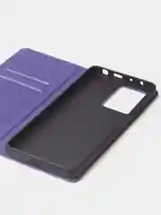 Фиолетовый чехол-книжка для Redmi Note 12 Pro 5G / Redmi Note 12 Pro Plus 5G из нубука Super Creative