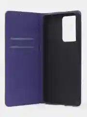 Фиолетовый чехол-книжка для Redmi Note 12 Pro 5G / Redmi Note 12 Pro Plus 5G из нубука Super Creative