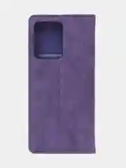 Фиолетовый чехол-книжка для Redmi Note 12 Pro 5G / Redmi Note 12 Pro Plus 5G из нубука Super Creative
