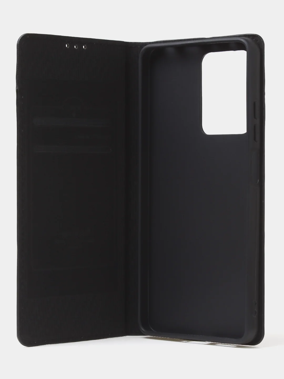 Черный чехол-книжка для Redmi Note 12 Pro 5G / Redmi Note 12 Pro Plus 5G из нубука Super Creative