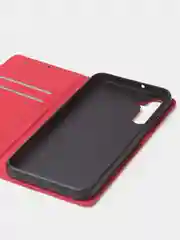 Красный чехол-книжка для Samsung A24, из нубука, Super Creative
