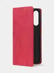 Красный чехол-книжка для Samsung A24, из нубука, Super Creative