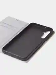 Тёмно-серый чехол-книжка для Samsung A24, из нубука, Super Creative