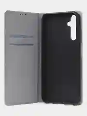 Тёмно-серый чехол-книжка для Samsung A24, из нубука, Super Creative