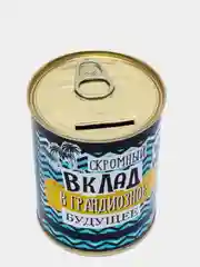 Копилка для денег, монет и купюр "Скромный вклад в грандиозное будущее"