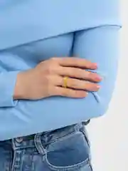 Желтый акриловое кольцо Сердце