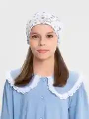 Белый косынка для девочек хлопковая, косынка детская, на резинке, бандана для девочки
