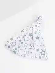 Белый косынка для девочек хлопковая, косынка детская, на резинке, бандана для девочки