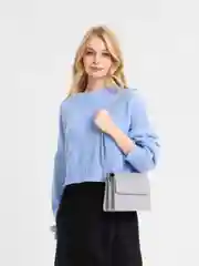 Серый сумка женская через плечо из экокожи, кросс боди клатч