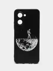 Мятный силиконовый чехол для Realme C33, с принтом, с рисунком (Реалми С33)