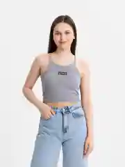 Серый топ женский базовый, спортивный, кроп топ, бра
