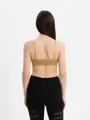 Бежевый топ женский базовый, кроп топ, спортивный, бра