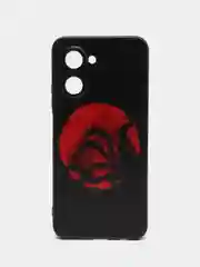 Синий меланж силиконовый чехол для Realme C33, с принтом, с рисунком (Реалми С33)