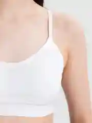 Белый топ женский базовый, кроп топ, спортивный, бра