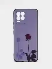 Серебряный силиконовый чехол для Realme 8 4G/Realme 8 Pro (Реалми 8/8 Про), с принтом, с рисунком