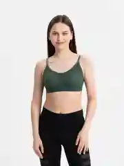 Хаки топ женский базовый, кроп топ, спортивный, бра