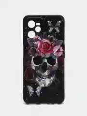 Тёмно-бордовый силиконовый чехол для Realme C35 4G/Realme Narzo 50A Prime, с принтом