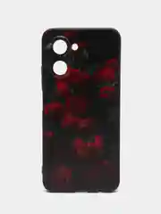 Оранжевый силиконовый чехол для Realme C33, с принтом, с рисунком (Реалми С33)
