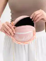 Розовый круглая сумка в форме баскетбольного мяча