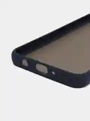 Темно-синий чехол пластиковый Samsung Galaxy M31 (Самсунг Галакси М31), матовый, с цветными кнопками