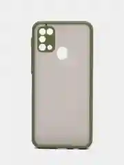 Лесной зеленый чехол пластиковый Samsung Galaxy M31 (Самсунг Галакси М31), матовый, с цветными кнопками