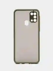 Лесной зеленый чехол пластиковый Samsung Galaxy M31 (Самсунг Галакси М31), матовый, с цветными кнопками