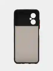 Черный чехол Xiaomi Poco M4 5G, (Сяоми Поко М4 5G) пластиковый, матовый, с цветными кнопками