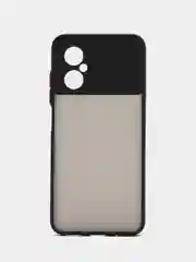 Черный чехол Xiaomi Poco M4 5G, (Сяоми Поко М4 5G) пластиковый, матовый, с цветными кнопками