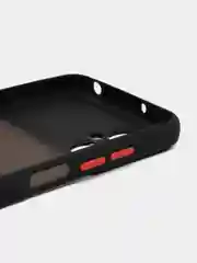 Черный чехол Xiaomi Poco M4 5G, (Сяоми Поко М4 5G) пластиковый, матовый, с цветными кнопками